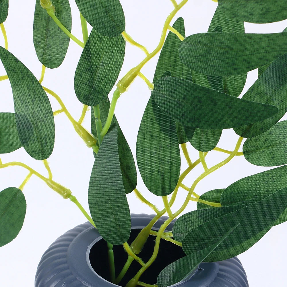 2Pcs Artificial Leaves Plant 18.5 Inch Faux Green Leaf Garland Branches for Wedding Bouquet Table Home Decor Zpaxo