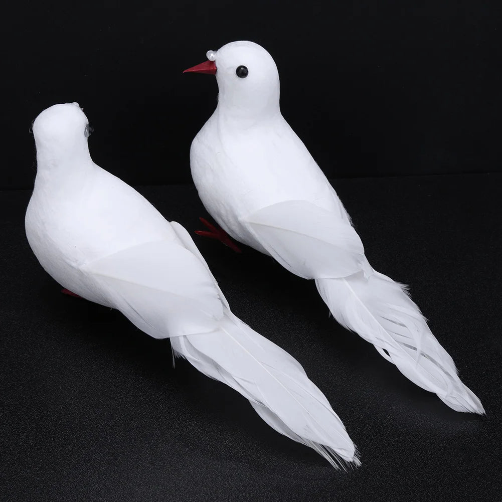 Store Decor Peace Pigeons Foam Feather Artificial Doves Art Crafts