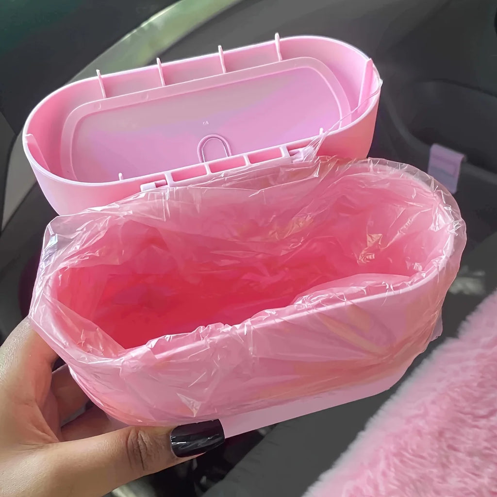 Car Trash Bin Mini Multifunctional Garbage Container That Hangs Back