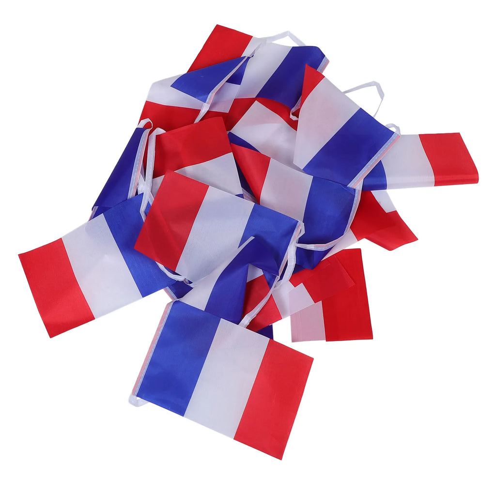 French Flag Banner String Decor Creative Rope Design Easy Hang