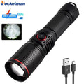 POCKETMAN 8000LM Tactical Zoomable LED Flashlight – 6 Modes Tactical LED Flashlight Zpaxo Flashlight package 1X18650 battery