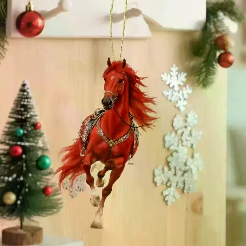 2D Acrylic Horse Pendant – Car Charm, Bag & Tree Ornament