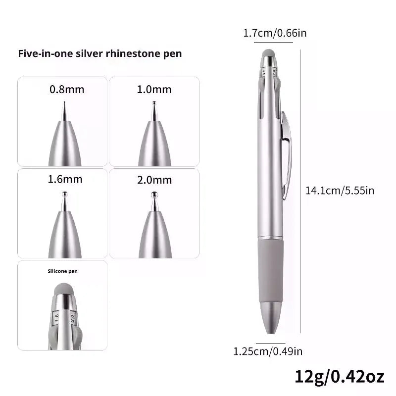 4in1 Nail Dotting Pen Art Tools Ballpoint Design Tip Dot Paint Zpaxo