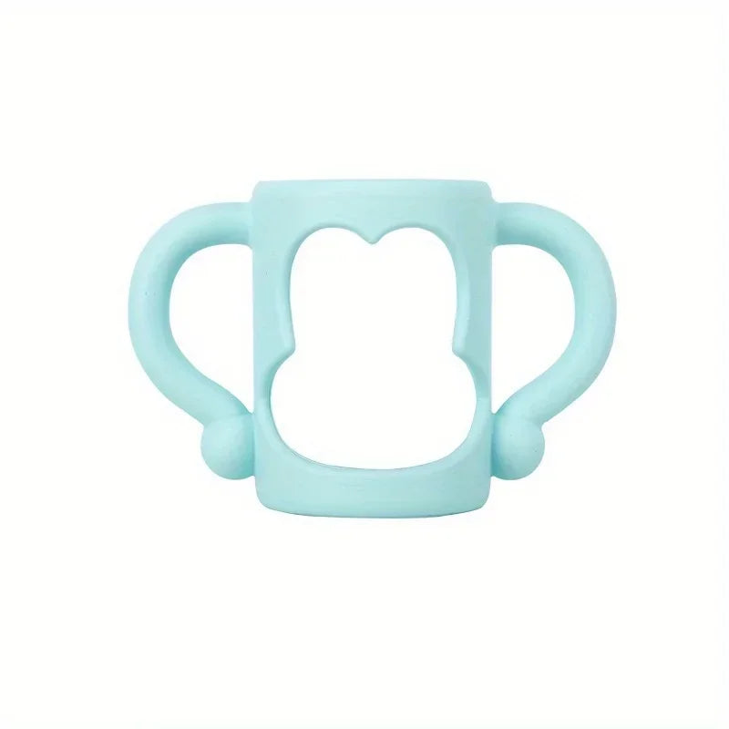 Easy Grip Handle, Can Accommodate Most Bottles - BPA-free Soft Silicone ,Silicone Bottle Handle For Narrow Baby Bottles Zpaxo Blue