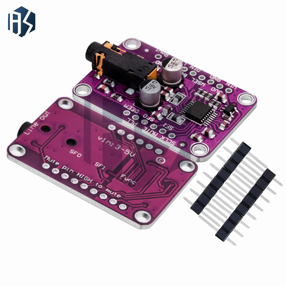 DA1334A I2S Stereo Audio DAC Decoder Module, 3.3V-5V Wide Voltage Compatible with for Arduino Zpaxo