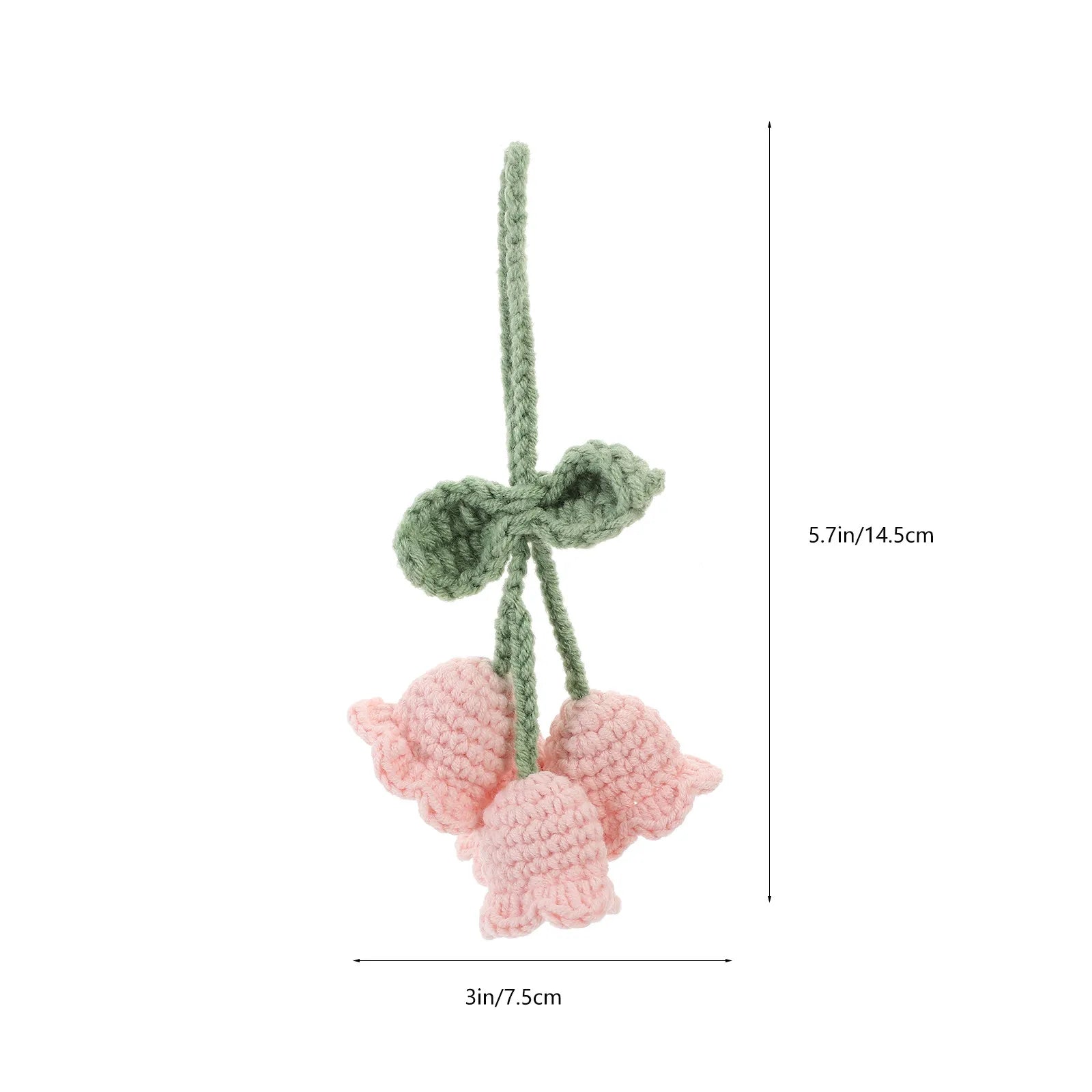 Adorable Knitted Convallaria Flower Pendant Crochet Hanging Ornament