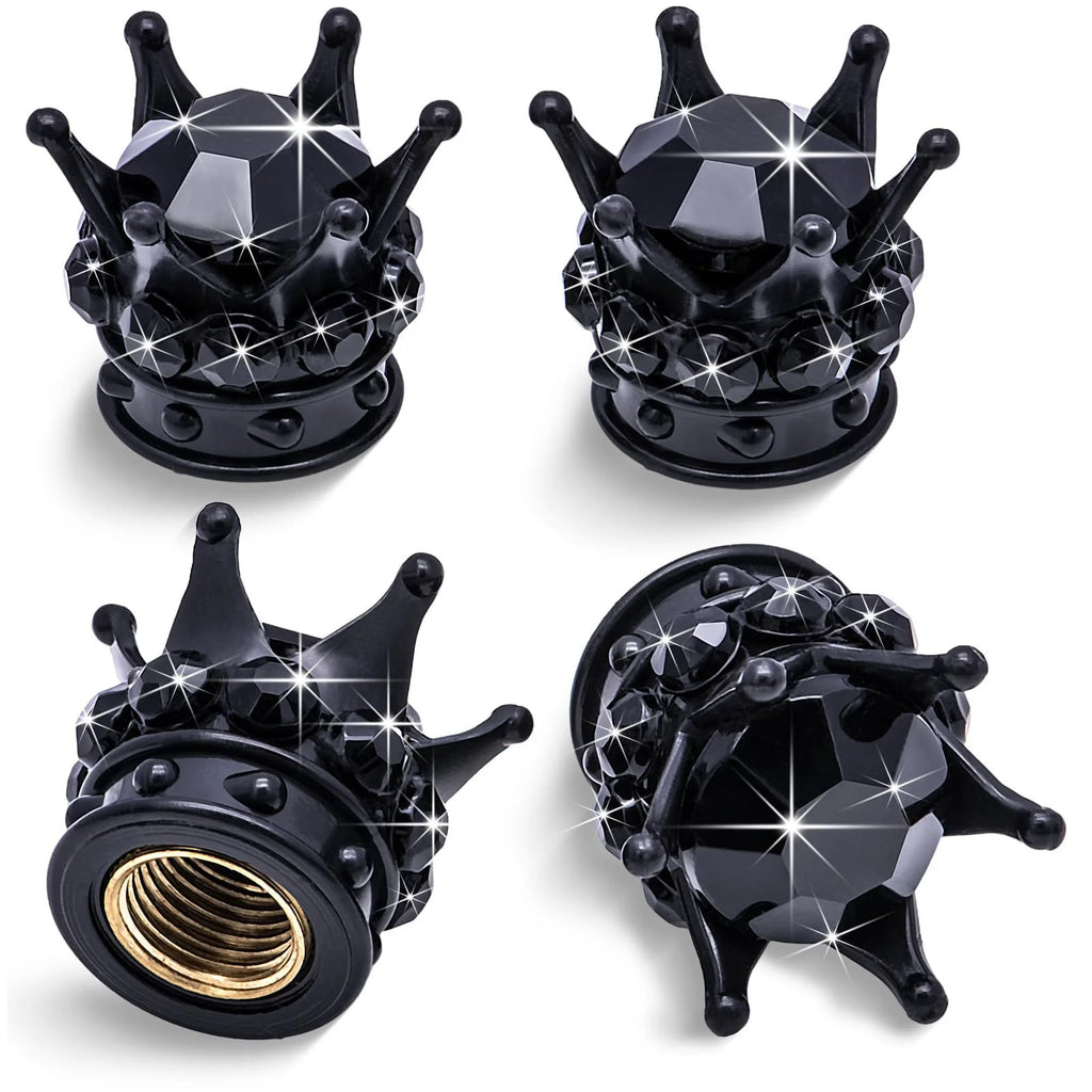 Crown Diamond Tire Valve Caps – Rhinestone Car Accessories