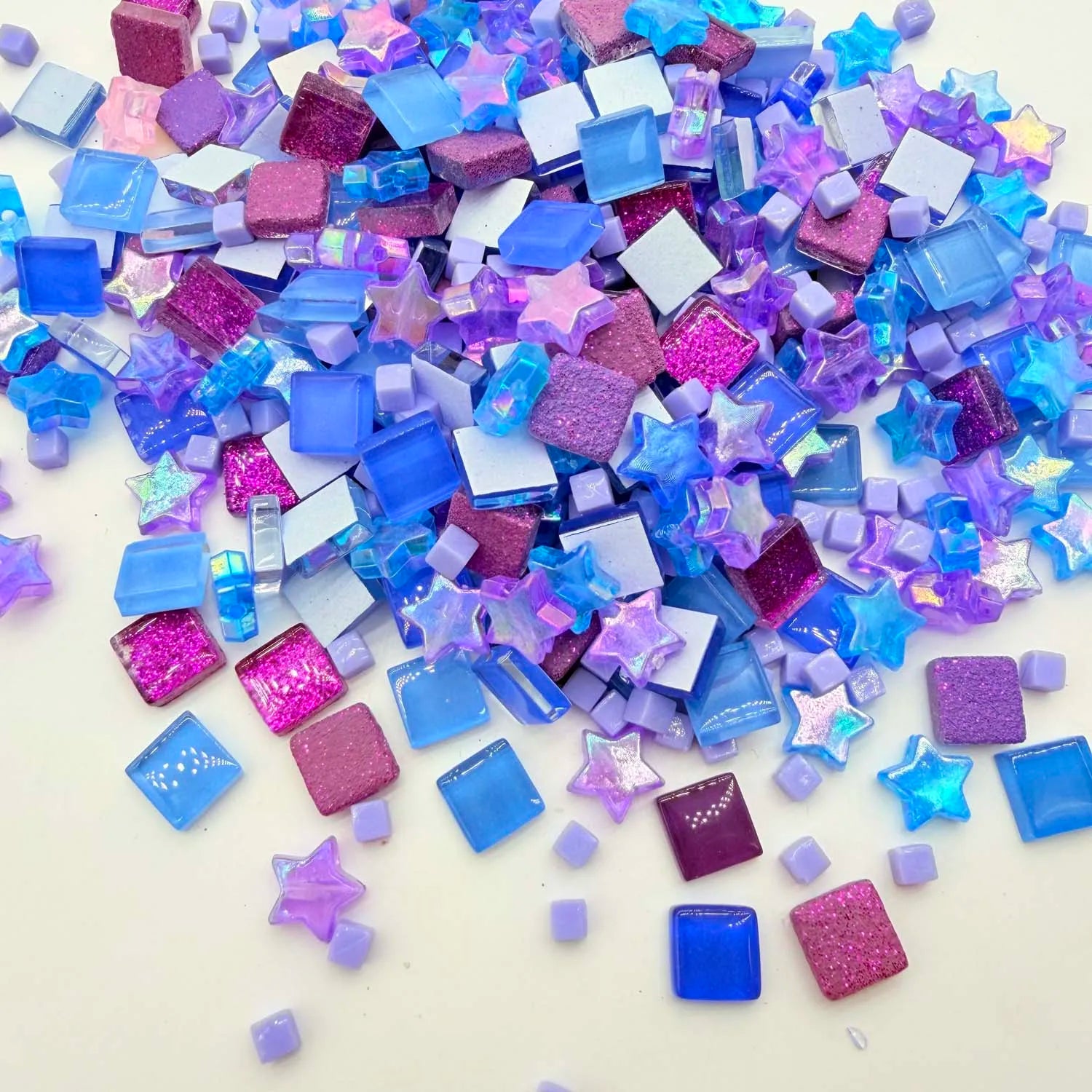 2oz Glass Mosaic Tile Set – Mixed Shapes & Colors for DIY Crafts Glass Mosaic Tiles Zpaxo