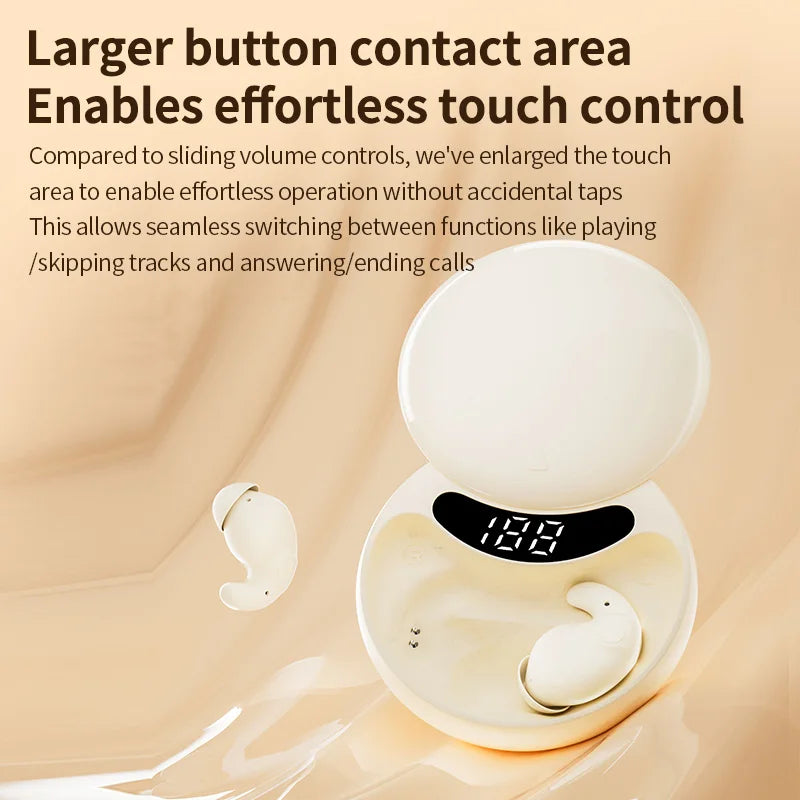 Bluetooth 5 4 Wireless Headphones TWS In-ear Invisible Sleep Earbuds Zpaxo