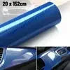 DIY Protection Waterproof Decal 6D Car Interior Wrap Sticker Glossy Zpaxo Blue-20X152cm