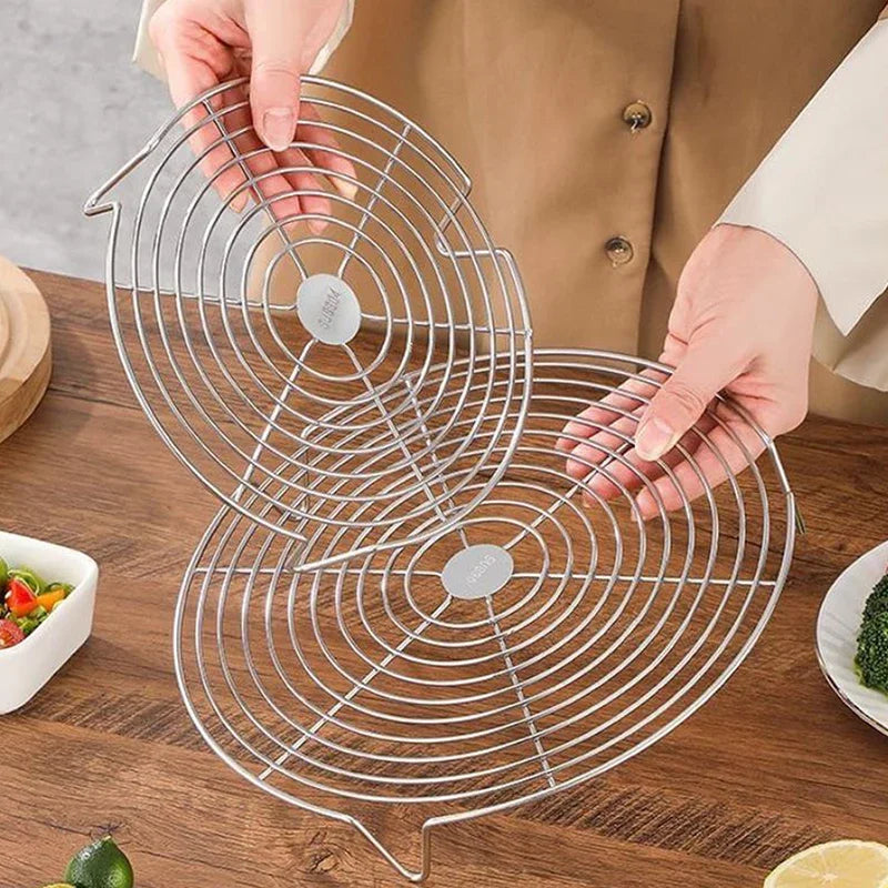 1Pcs Steamer Rack Multifunction Pot Steaming Tray Dumplings Eggs Grill Stand Kitchen Tableware Cooking Utensils Zpaxo