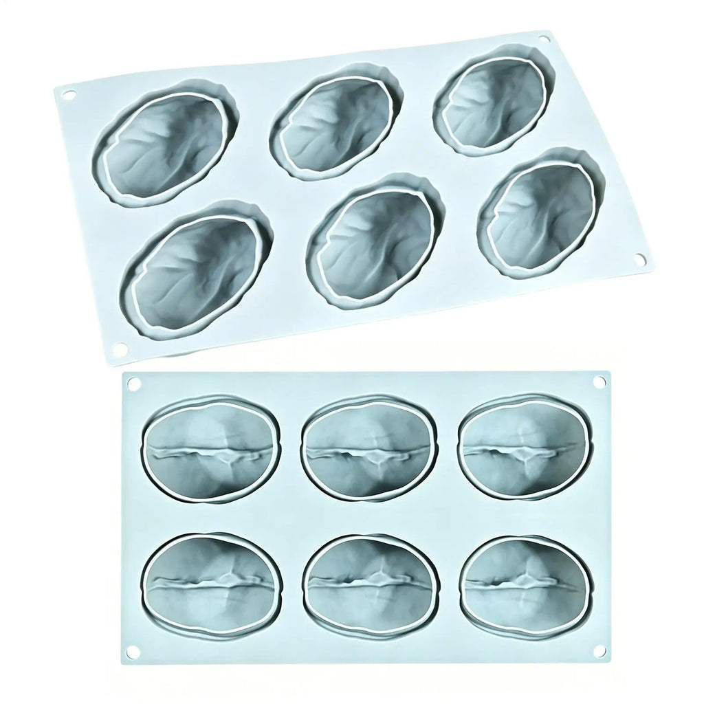 6-Cavity Silicone Baking Mold – Coffee Bean, Chocolate & Pudding Silicone Baking Mold Zpaxo