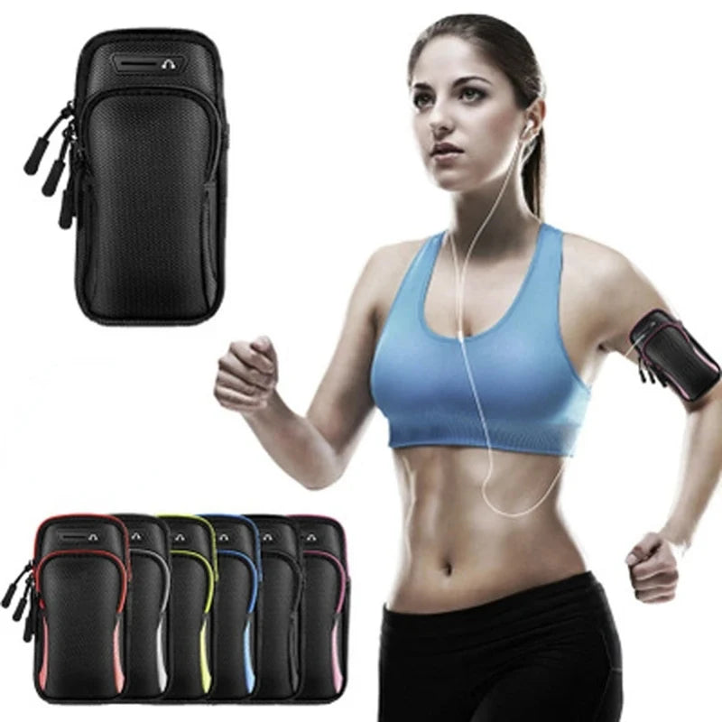 Running Phone Holder Jogging Bags for iPhone Samsung Universal 6.8" Waterproof Sports Armband Phones Arm Bag Running Accessories Zpaxo