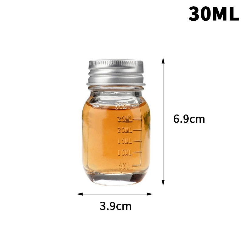 Glass Bottle Small Lid Medicine Powder Capsule Gold Silver Zpaxo 30ML Silver