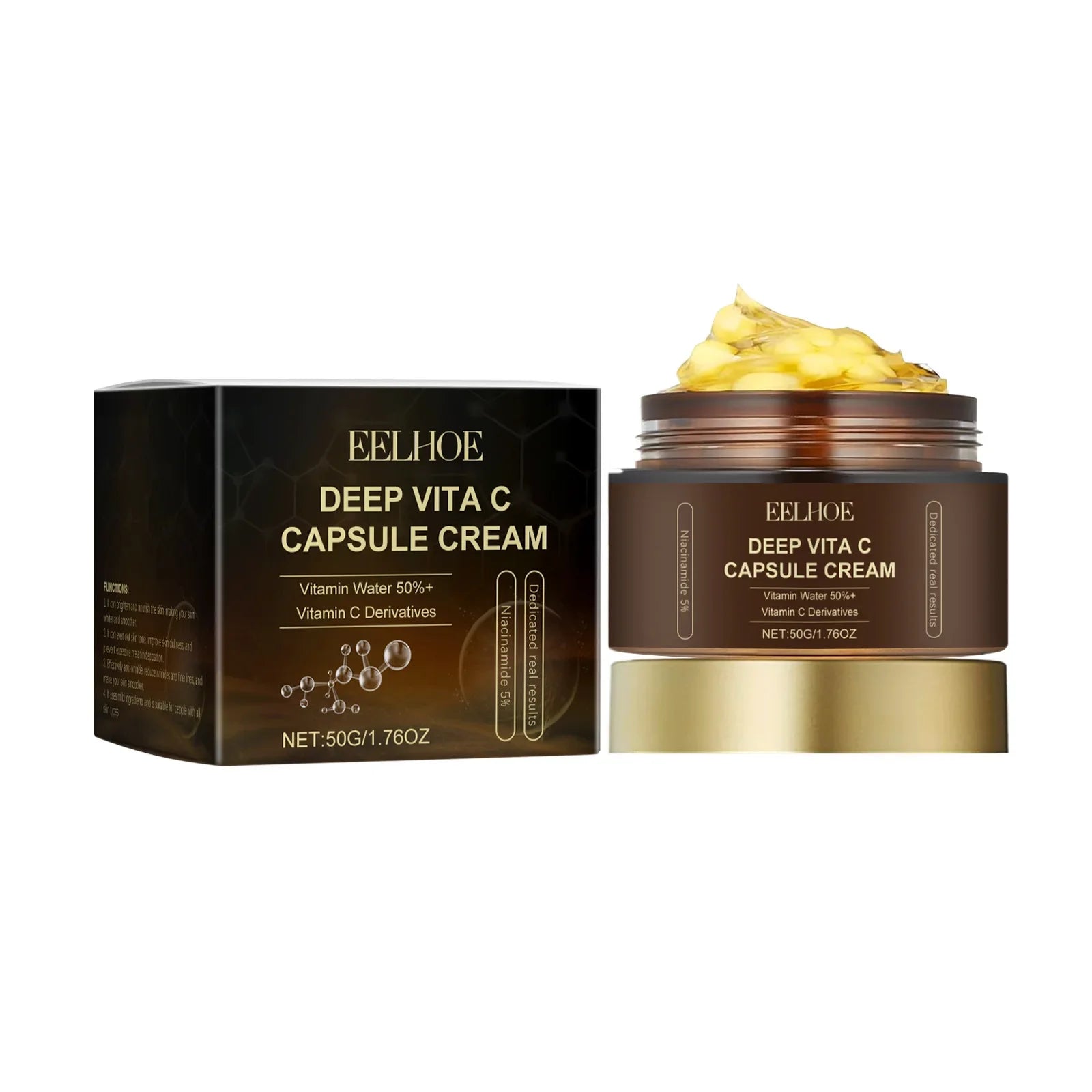 EELHOE Vitamin C Face Cream – Brightening & Dark Spot Corrector Brightening Face Cream Zpaxo 50g boxed