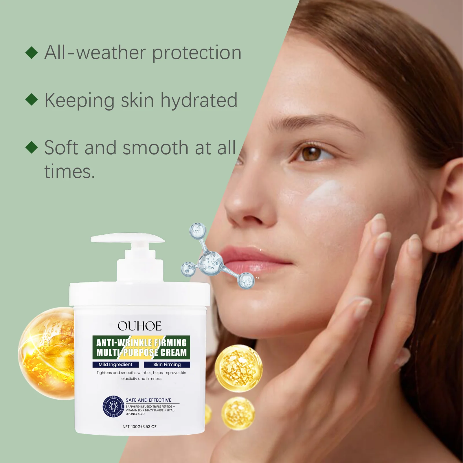Soothing Lotion Lift Firming Reducing Fine Lines Tightening Deep Hydration Anti-Wrinkle Refreshing Moisturizer Face Body Cream Zpaxo