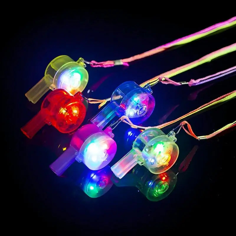 Whistle Kids Luminous LED Light Up Lanyard Necklace Birthday Wedding