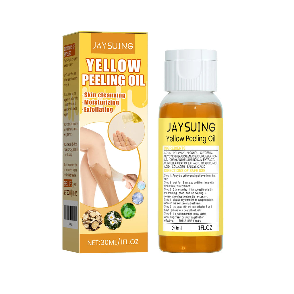 Jaysuing Whi-tening Peeling Oil Lightening Exfoliating Dark Spo-t Remove Melanin Moisturize Brightening Body Yellow Peeling Oil Zpaxo 30ml boxed