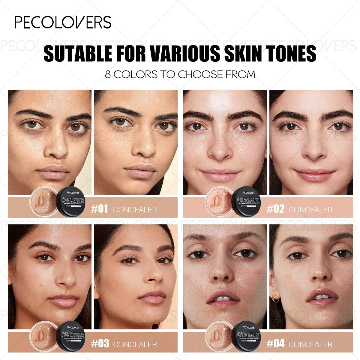Full Coverage Body Concealer Eye Waterproof Matte End Suitable All