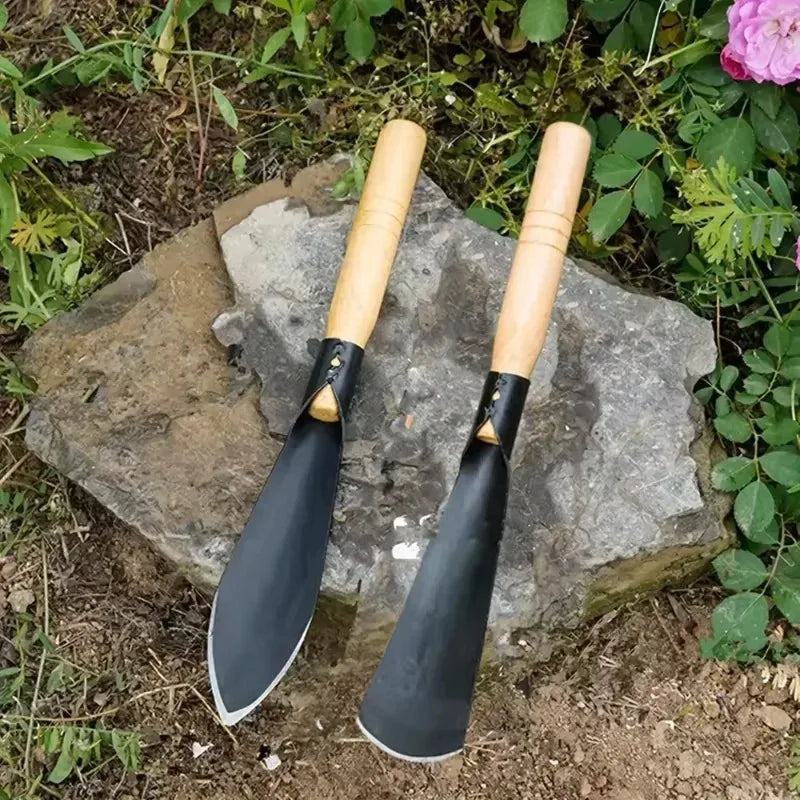 Versatile Garden Shovel Sturdy Iron Hoe Planting Weeding Loosening Zpaxo 2PCS