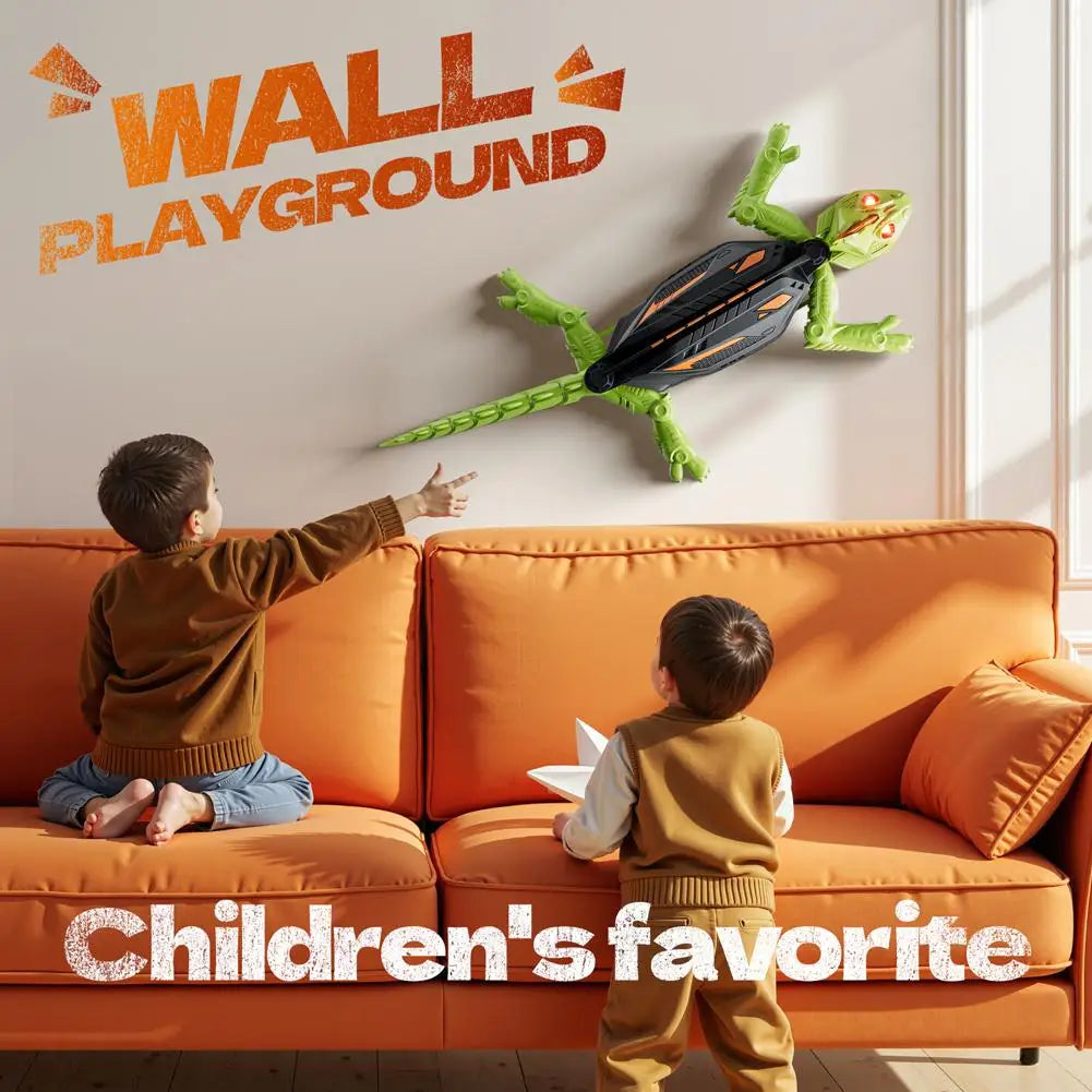 RC Wall Climbing Gecko Toy with LED Eyes | Kids & Adults RC Climbing Toy Zpaxo