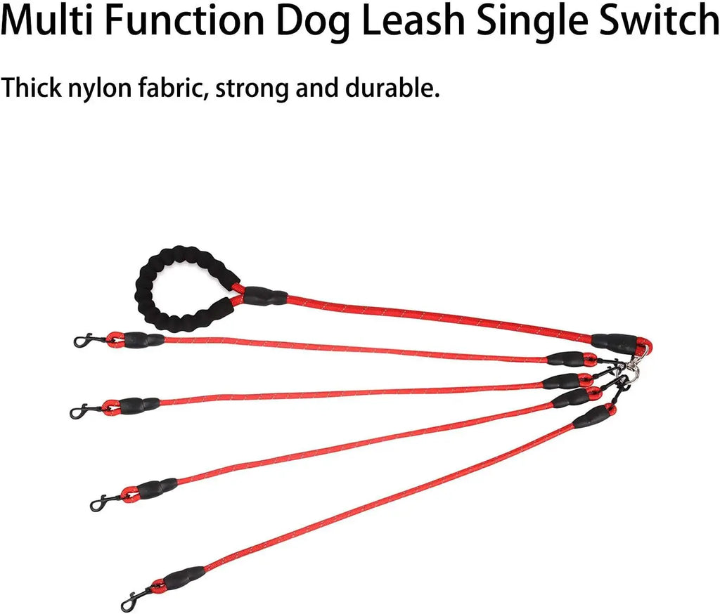 4-Dog Tangle-Free Leash – Detachable Lines & Comfort Grip