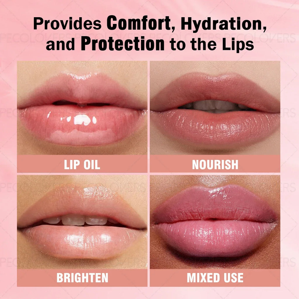 1PC Long-lasting Ball Lip Oil - High-gloss Finish, Moisturizing, Plumps Lips, Various Options, Creates Charming Makeup Zpaxo