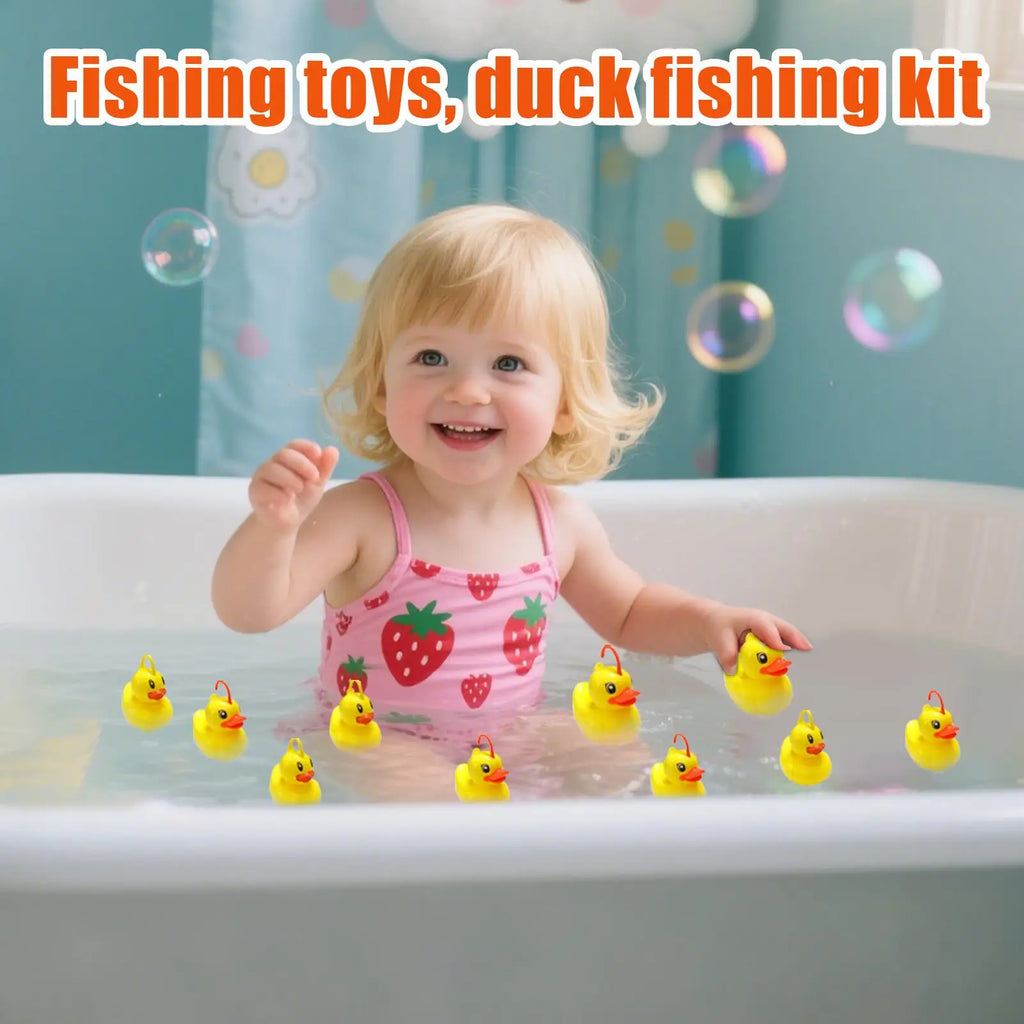 Duck Fishing Game Fishing Toy Interactive Duck Catching for Backyard Pool Bath Pond Lake Beach Outdoor Fun Play Activity Zpaxo