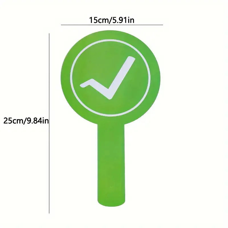 Dual Sided Hand Held Response Card Correct Incorrect Answer Clapper