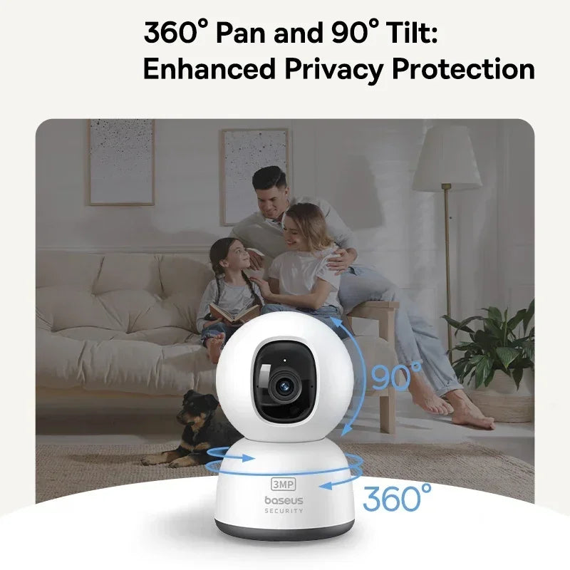 Baseus Security P1 Lite Indoor Camera 2K 3MP Pan&tilt Smart Mini Wifi