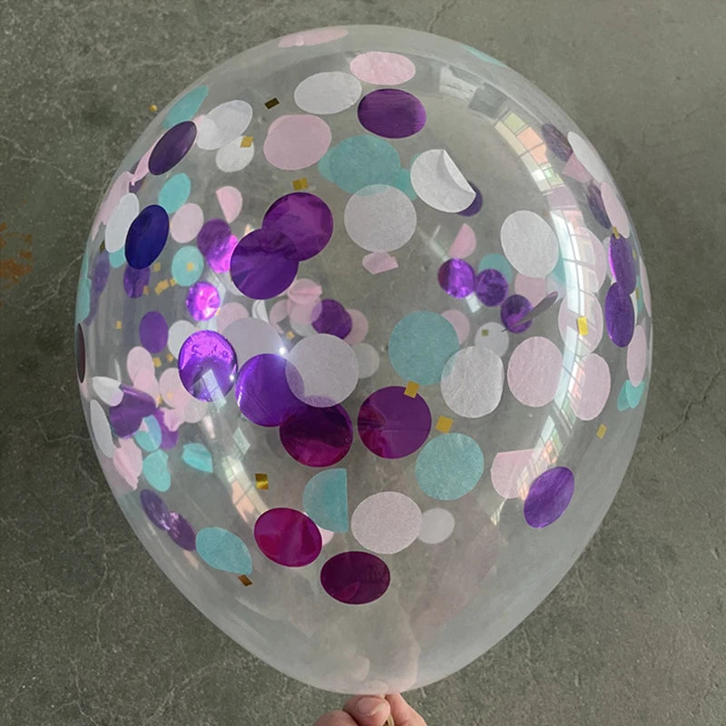 Mermaid Theme Latex Confetti Balloons Party Decoration Globos Girl