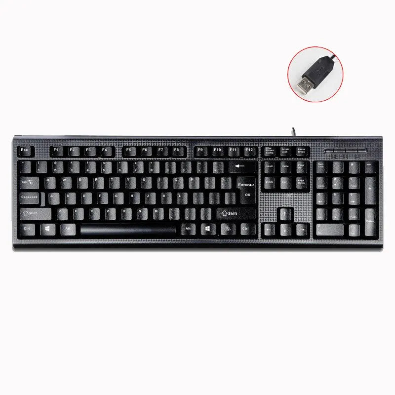 Q9 Single Keyboard USB Square Mouth Business Office Home PS2 Round Zpaxo