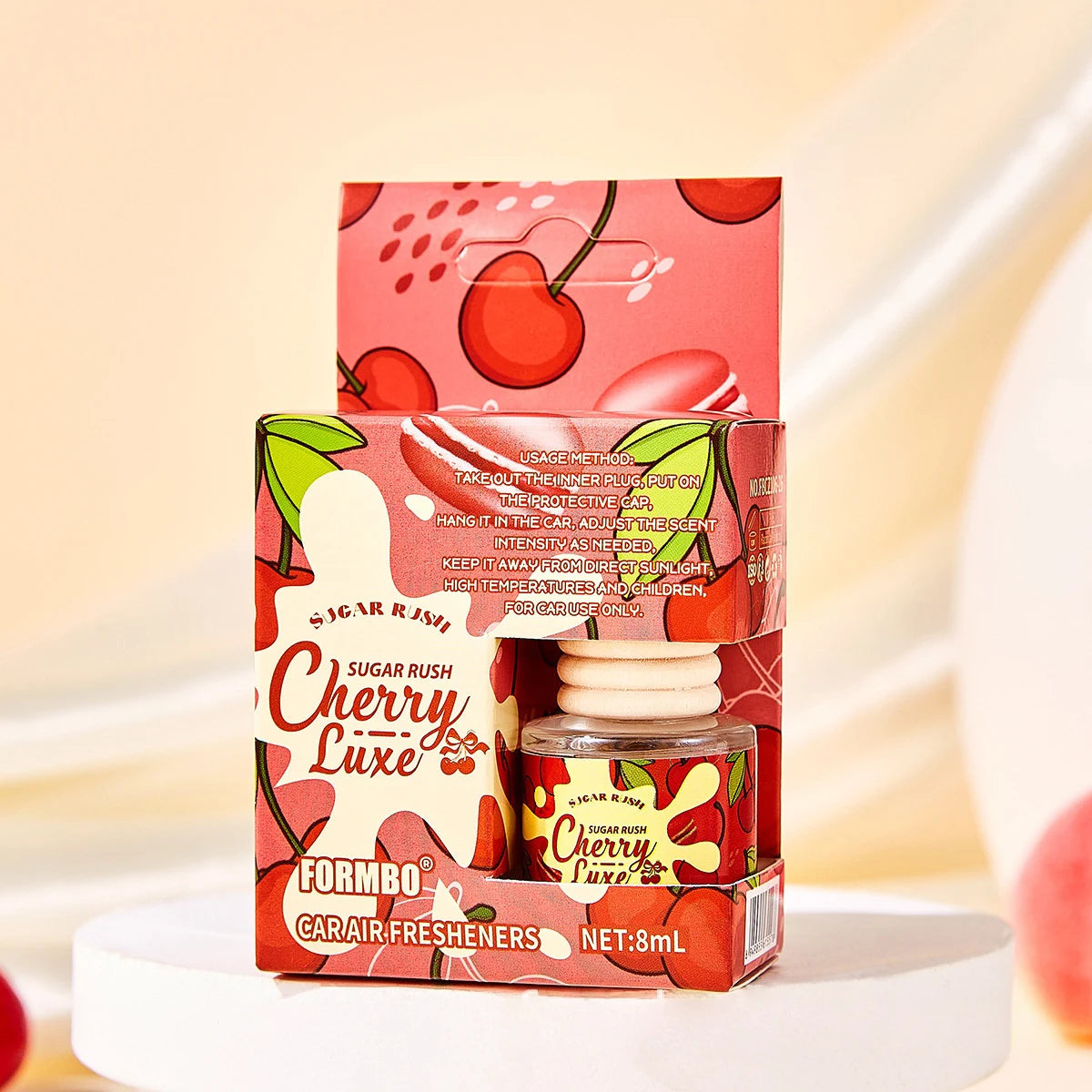 Luxury Hanging Car Air Freshener Pendant – 8ml Scent Diffuser Car Air Freshener Zpaxo CHERRY