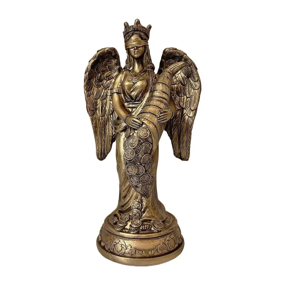 Goddess Fortune Statue Resin Figurine Pen Holder Home Accent
