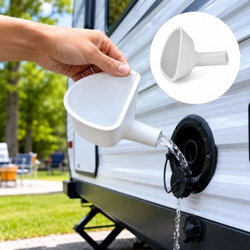 3D Printed RV Water Tank Filling Funnel Easy Install Design Universal Zpaxo