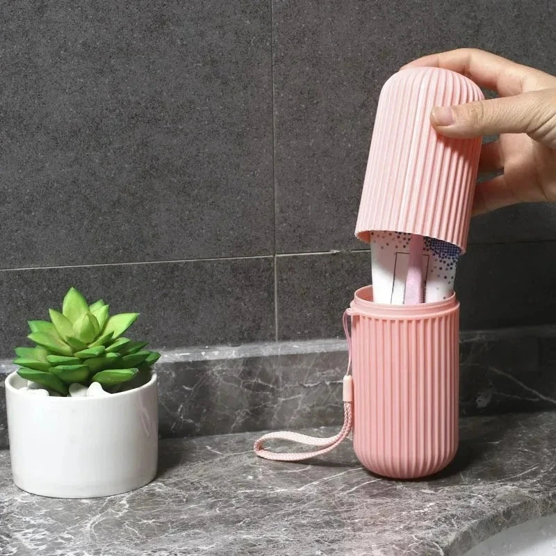 Portable Travel Toothbrush Toothpaste Storage Box Reusable Suitable