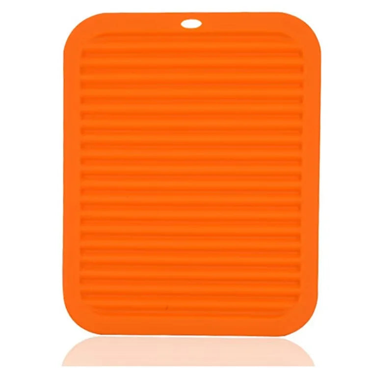 Silicone Trivets for Hot Dishes, Pots, Pans,Heat-Resistant Pot Holders for Kitchen Countertop Mats - Silicone Trivet Mat Zpaxo Orange 30x23CM