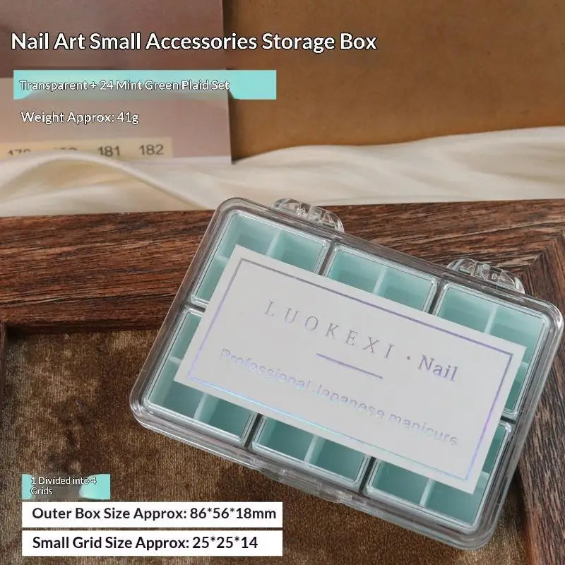M24Grids Nail Decoration Accessories Storage Box Transparent Jewelry Zpaxo A1