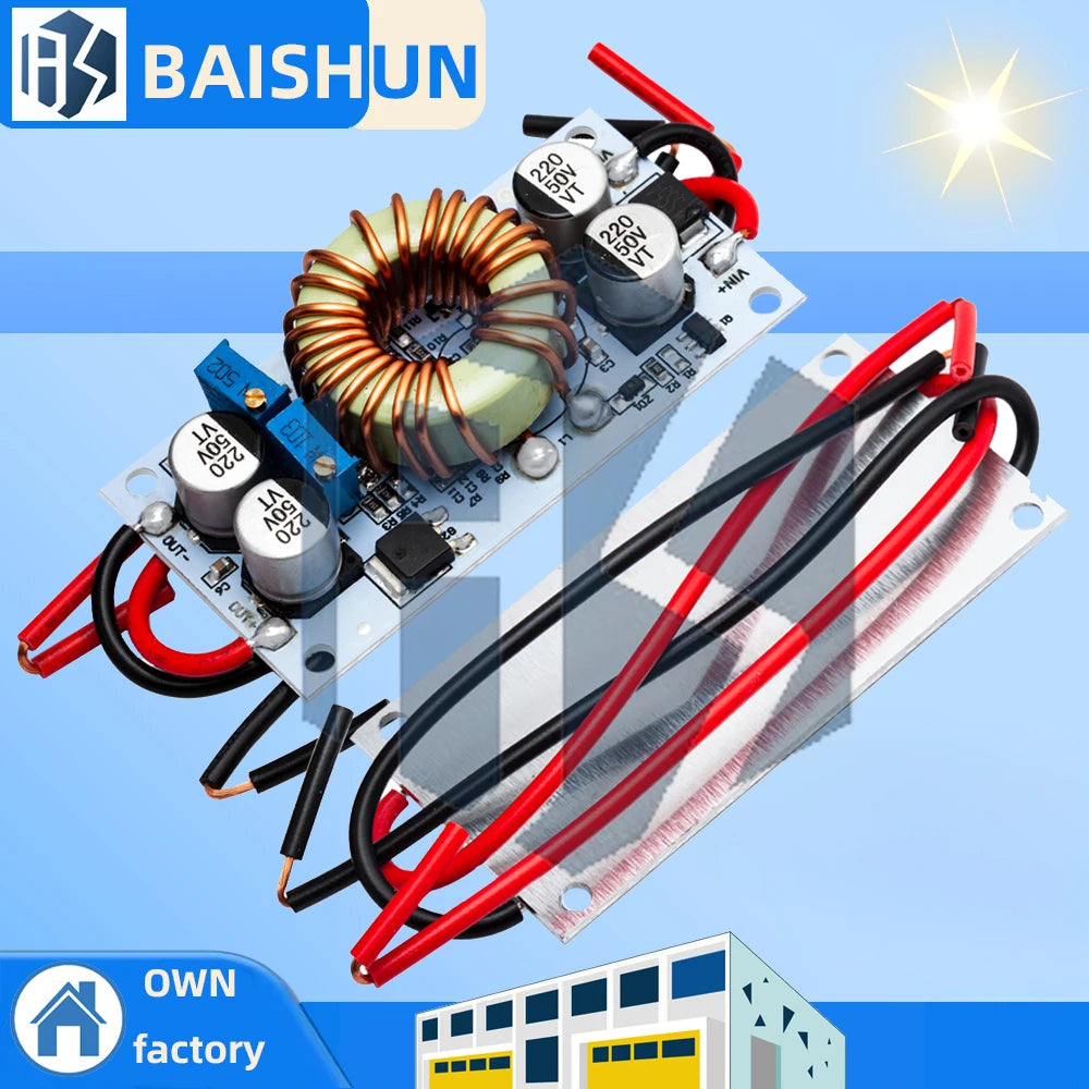 Non-Isolated DC-DC Step-Up Boost Converter - 250W 10A LED Driver Module for Mobile Power Supplies Zpaxo