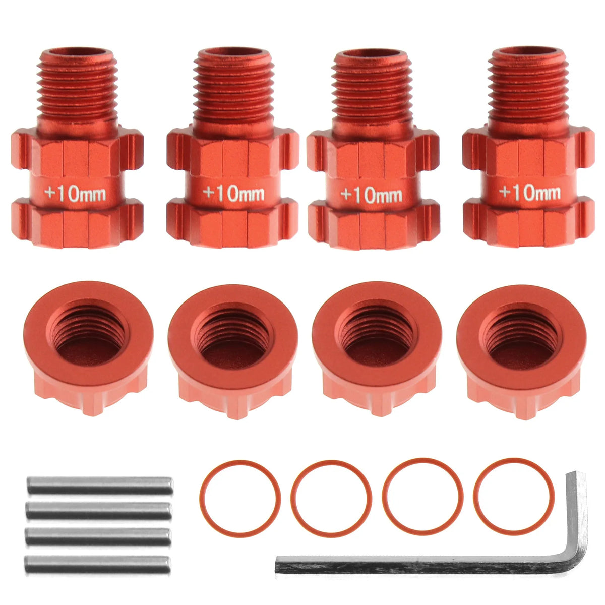 Metal Wheel Hex Hub Adapter Big Rock Granite Senton Typhon 4X4 3S BLX Zpaxo Red