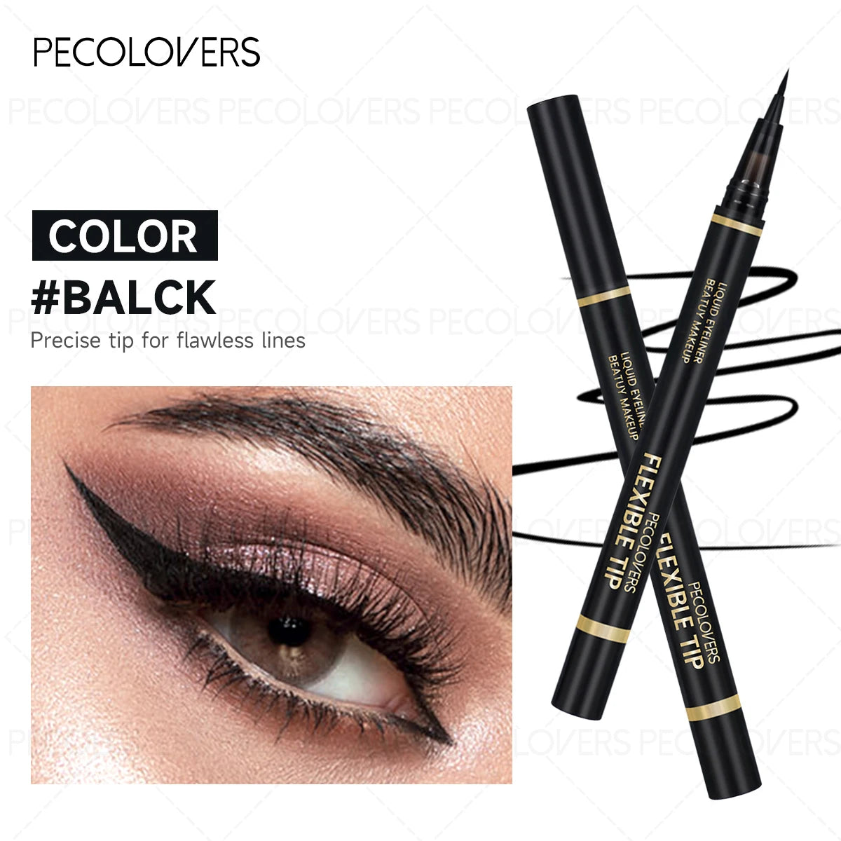 Long-lasting Waterproof Sweat Proof Smudge Resistant Liquid Eyeliner