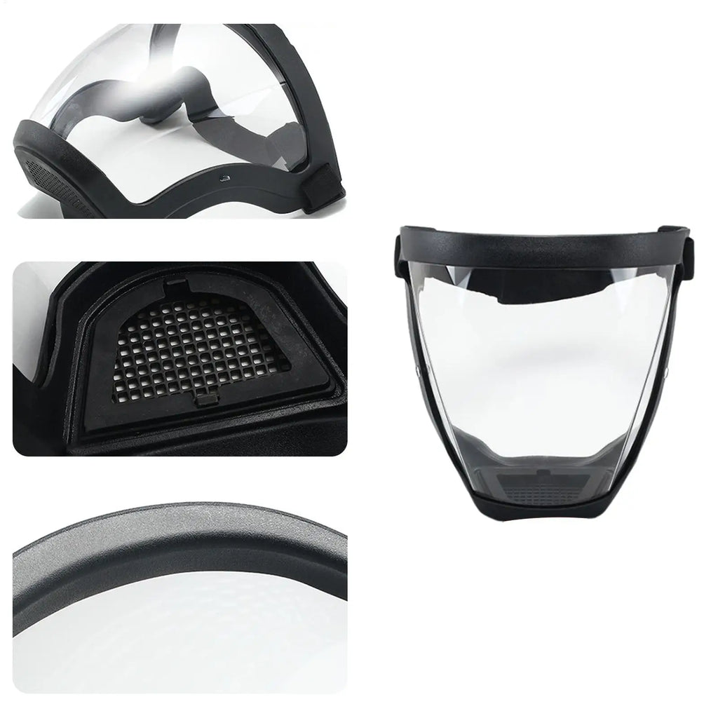 Protection Mask Splashproof Transparent Facial Protector Face FaceMask Protective Outdoor Safety Mask Head Cover Work Protection Zpaxo