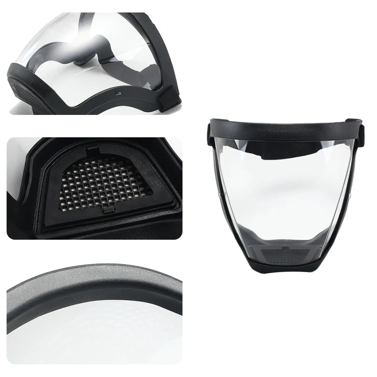 Protection Mask Splashproof Transparent Facial Protector Face FaceMask Protective Outdoor Safety Mask Head Cover Work Protection Zpaxo