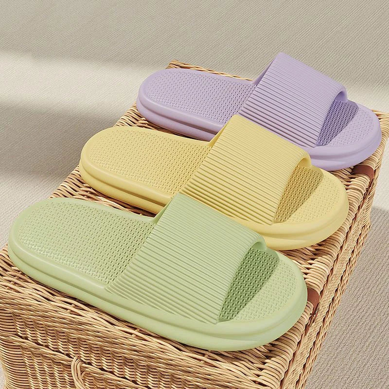 Summer Slippers Women Men Soft Lightweight Indoor Home Slides Cloud