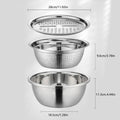 Colander Strainer Set, Salad Spinner Fruit Vegetable Rice Washing Strainer Basket Bowl, Rice Rinser Food Graters with Container Zpaxo 28cm United States