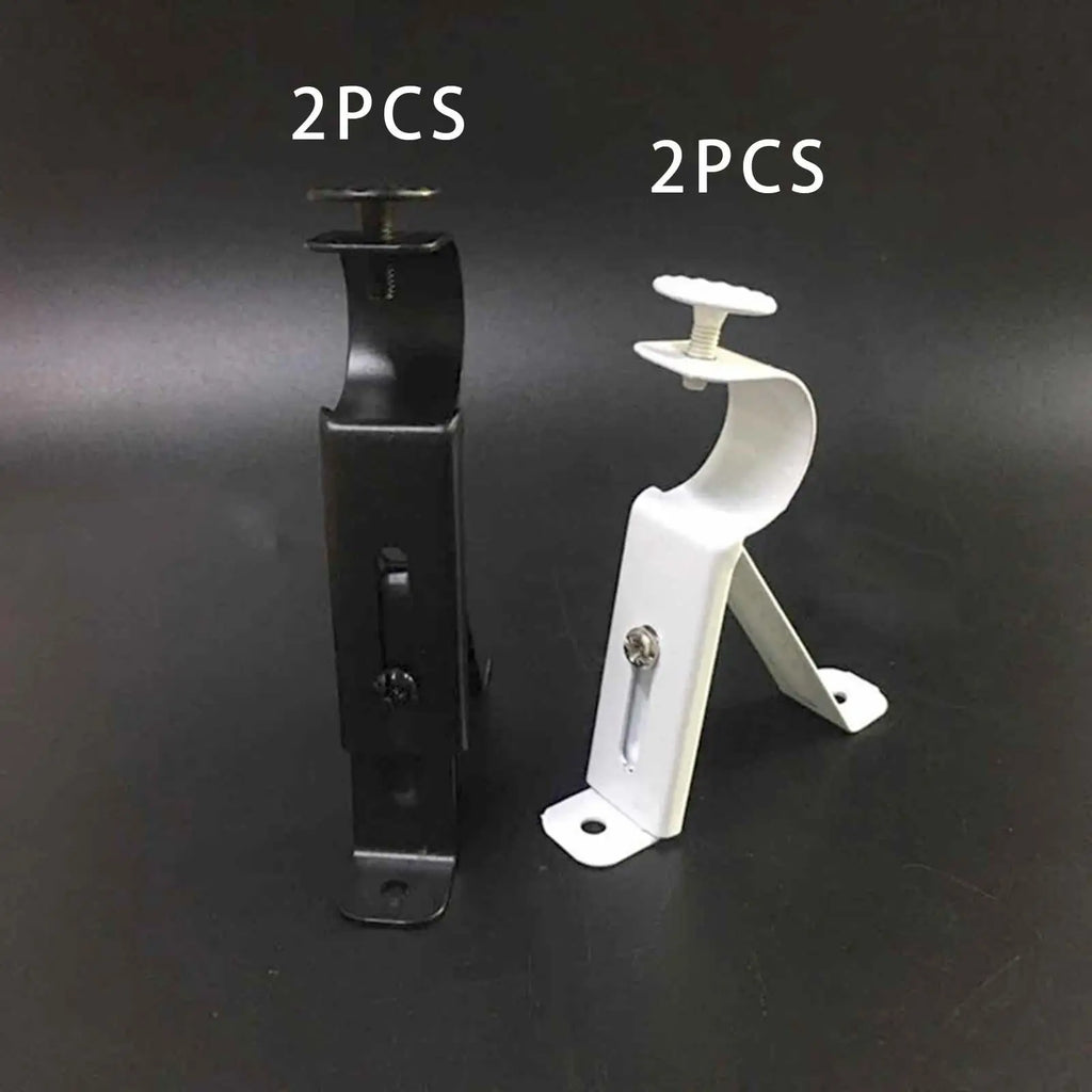2-Pack Curtain Rod Brackets – Universal Wall Support 1"–1.1" Curtain Rod Brackets Zpaxo