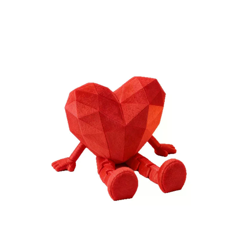 For Home Creative Valentine Love Gift Happy Valentine's Day Party Decor 2026 Valentine's Day Heart Joint Miniature Figurine Doll Zpaxo