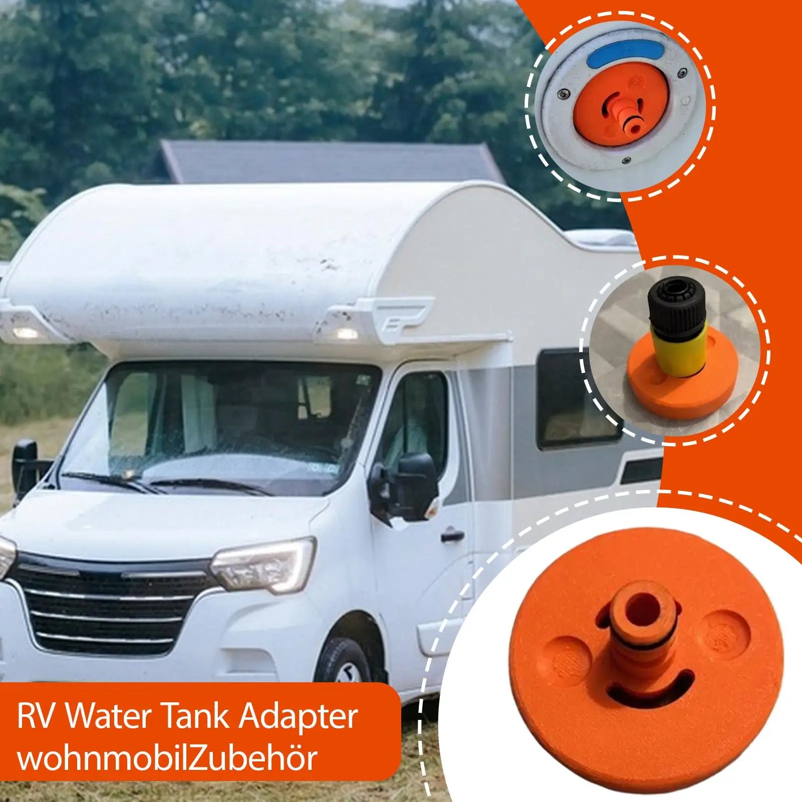 Rv Water Fill Inlet Hatch Cap Trailer Connection Boat Tank Vehicle