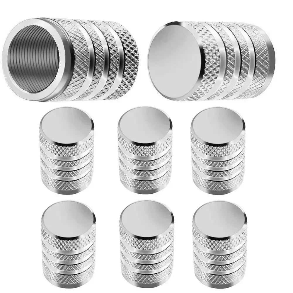 Dust Covers Stem Air Valve Caps Colorful Proof Theftproof Tire Nipple Zpaxo silver