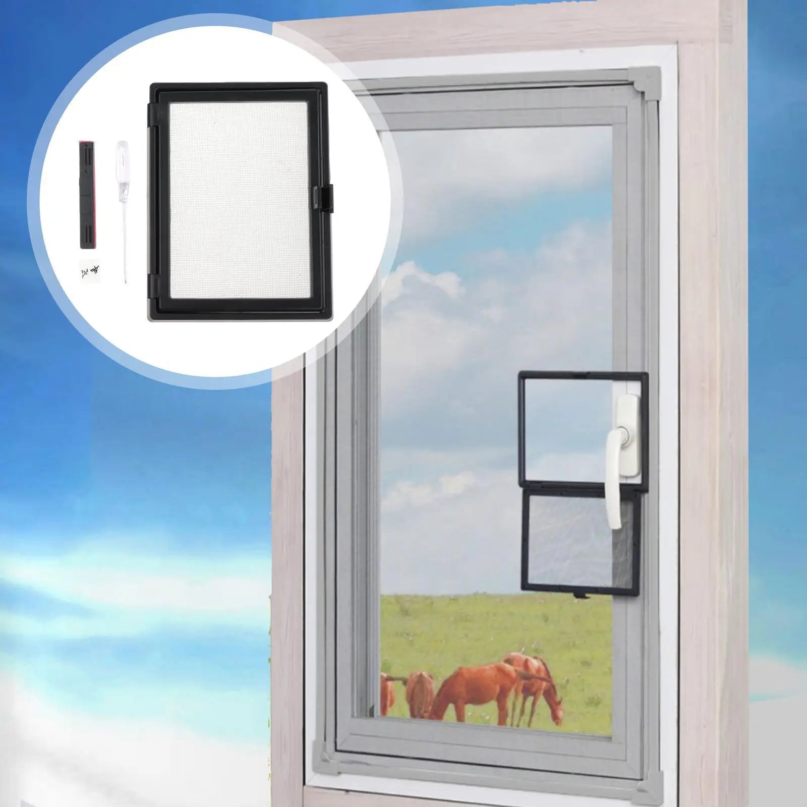 Screen Summer DIY Magnetic Flap System Easy to Install Home Door Screen for House Living Room Kitchen Bedroom Office Zpaxo Style A
